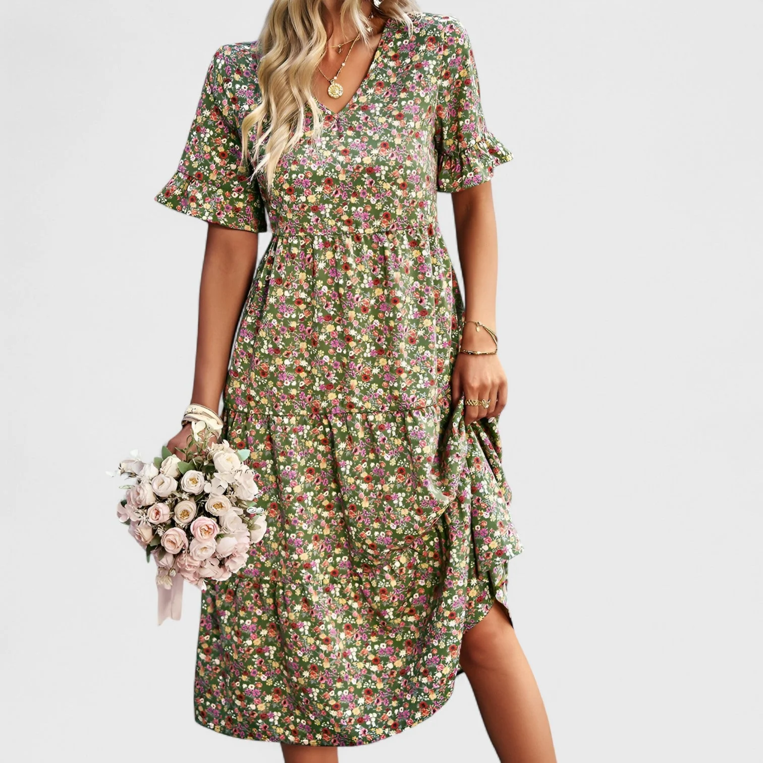 Sandra® | Elegant ladies floral dress - Image 4