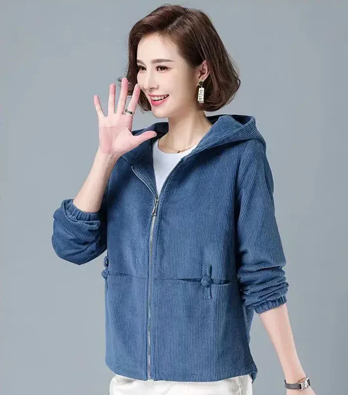 Sandra® | High-Quality Corduroy Jacket With Hood - Image 2