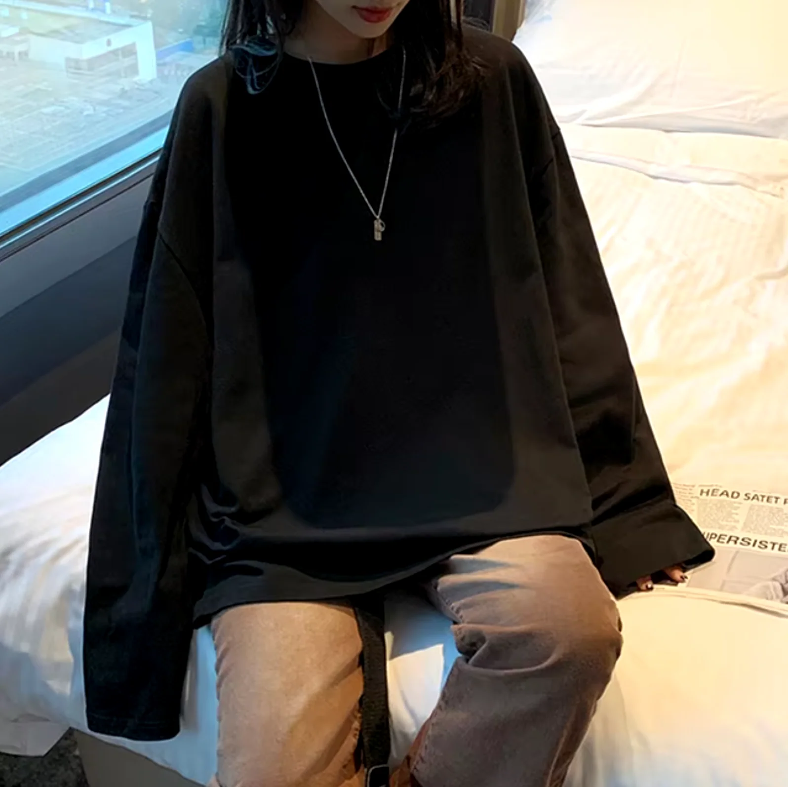 Sandra | Long sleeve cotton t-shirt - Image 2