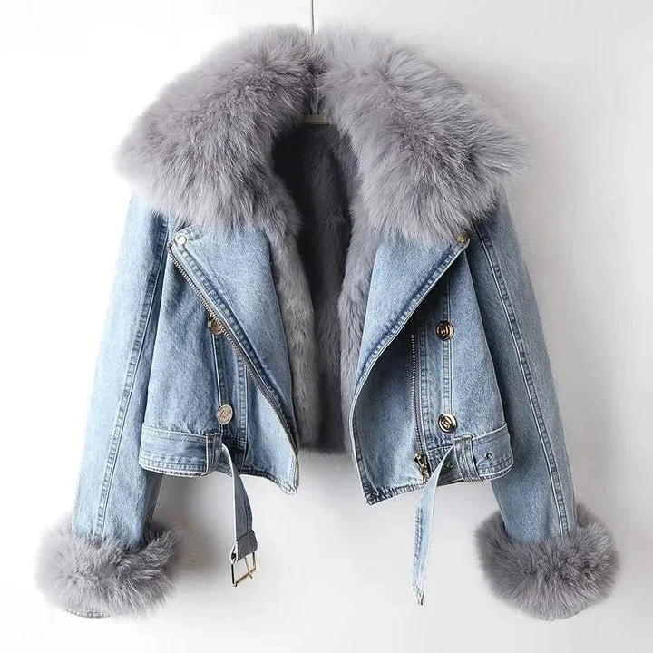 Sandra | Short denim jacket with lining