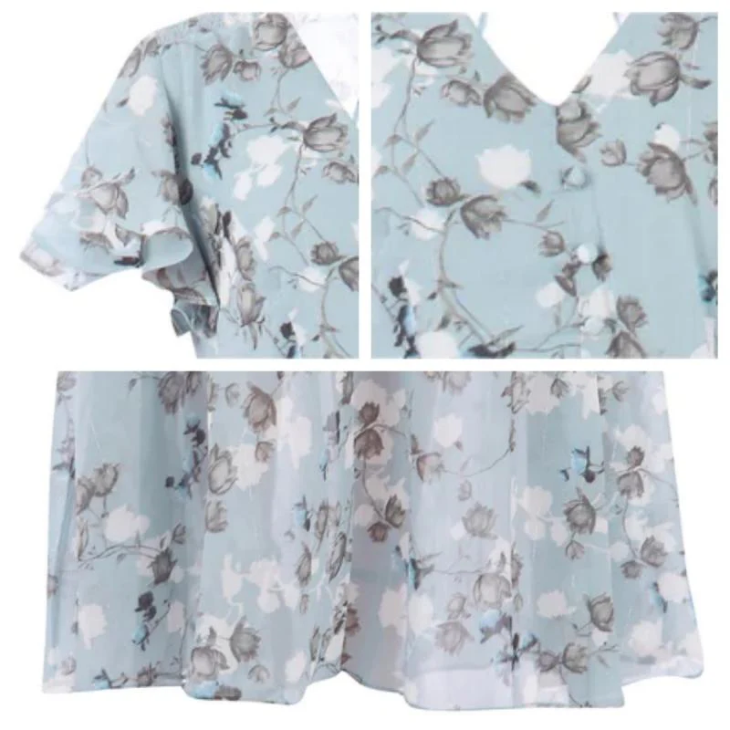 Sara® | Long Dress With Short Sleeves And Floral Print - Image 11