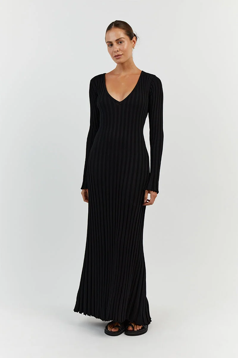 Sasha® | Knitted Midi Dress With V-Neck And Sleeves - Image 8