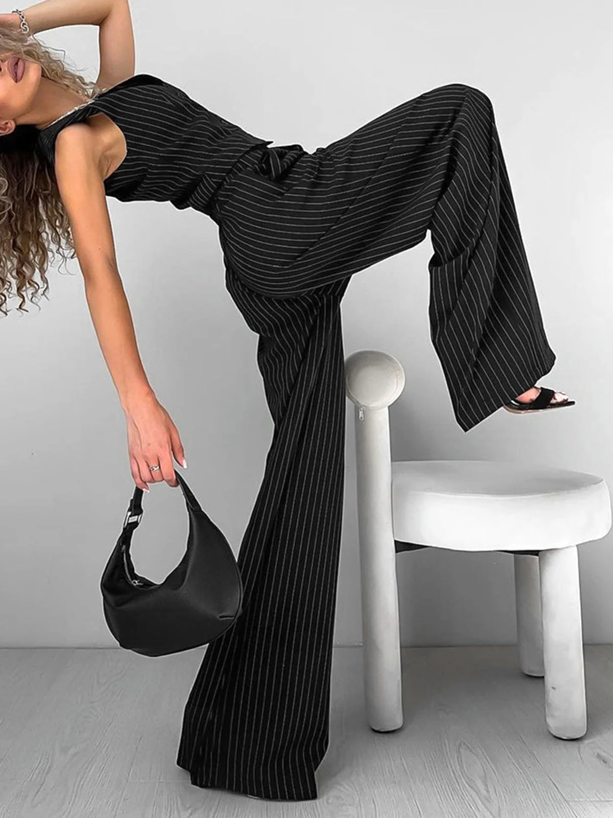Serena® | Casual Striped Suit Pants Set - Image 2
