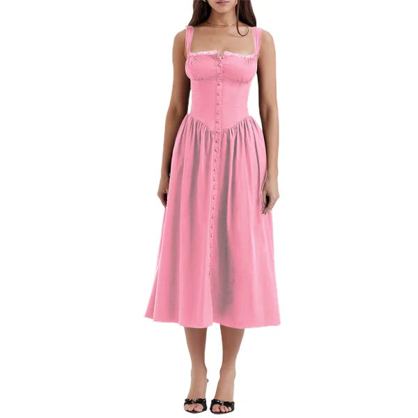 Sharon® | Black Midi Sundress - Image 4