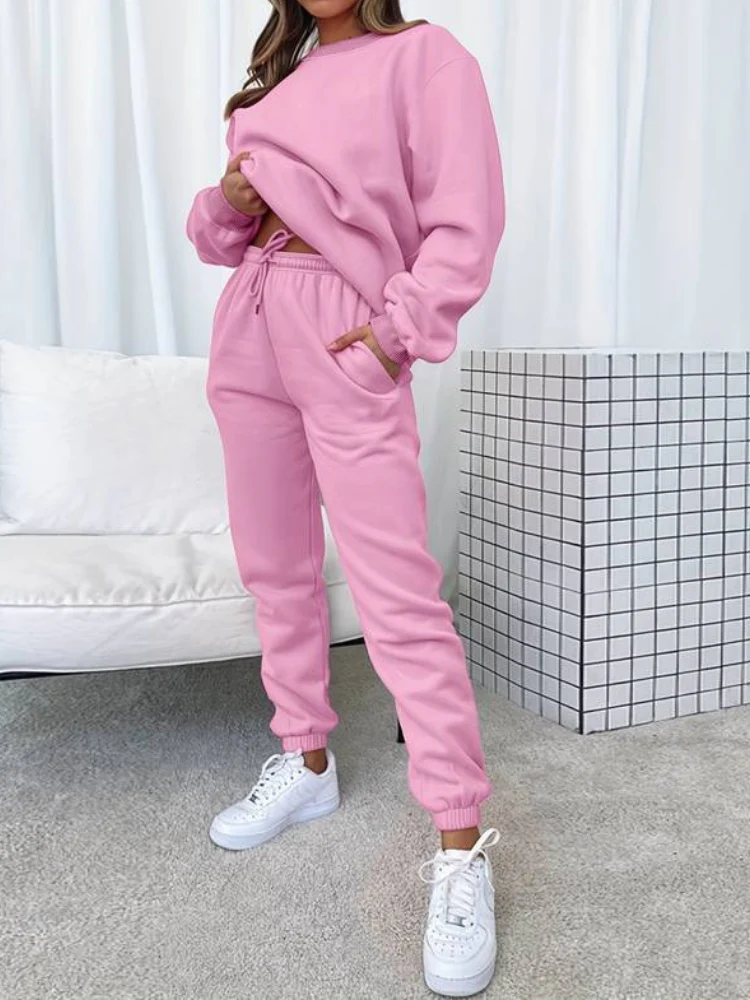 Sibilla® | Casual Elegant Sweatshirt And Jogger Pants Tracksuit - Image 3