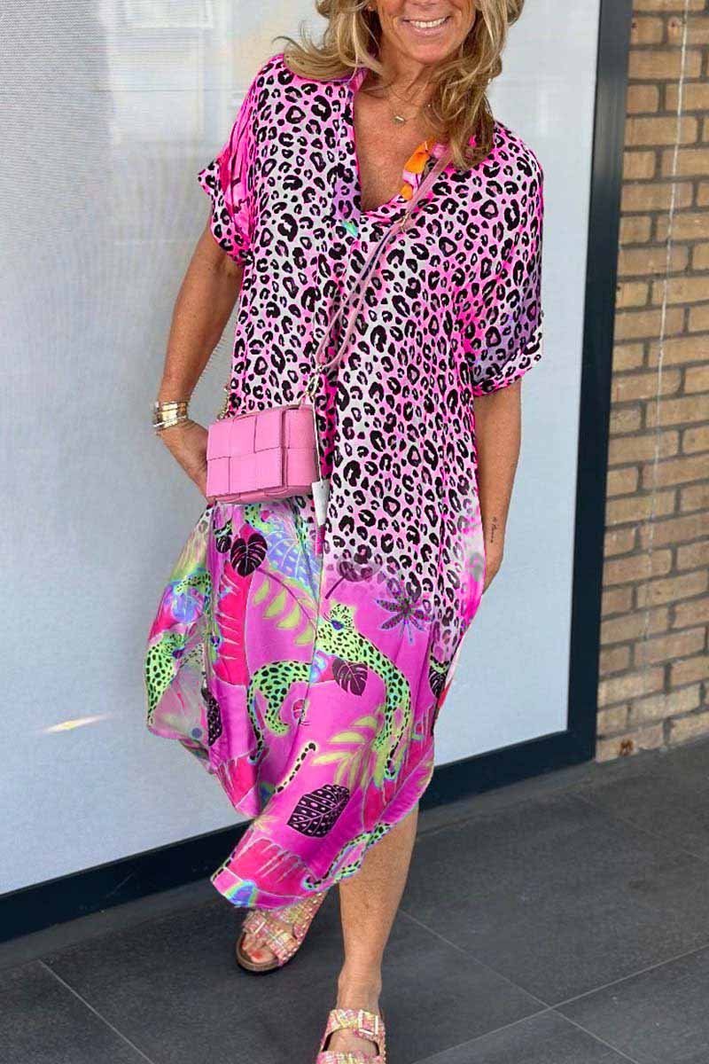Sierra® | Leopard Print Short Sleeve Informal Dress - Image 6