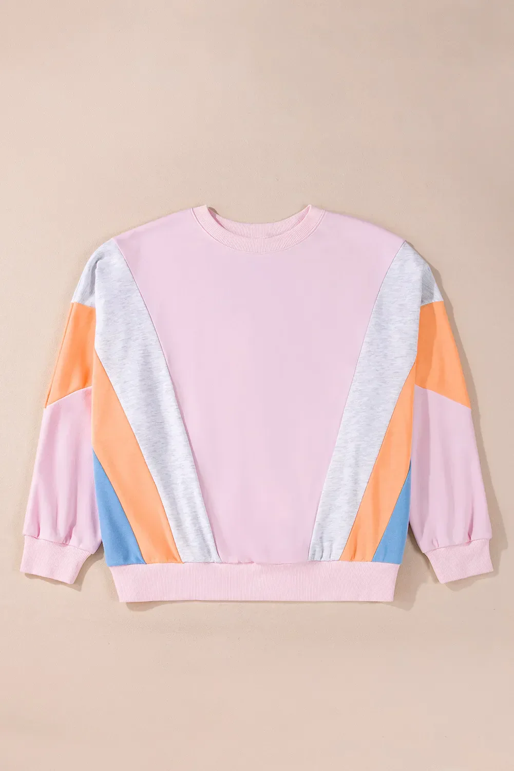 Sigrid | Color block sweatshirt with a crew neck and long sleeves - Image 2
