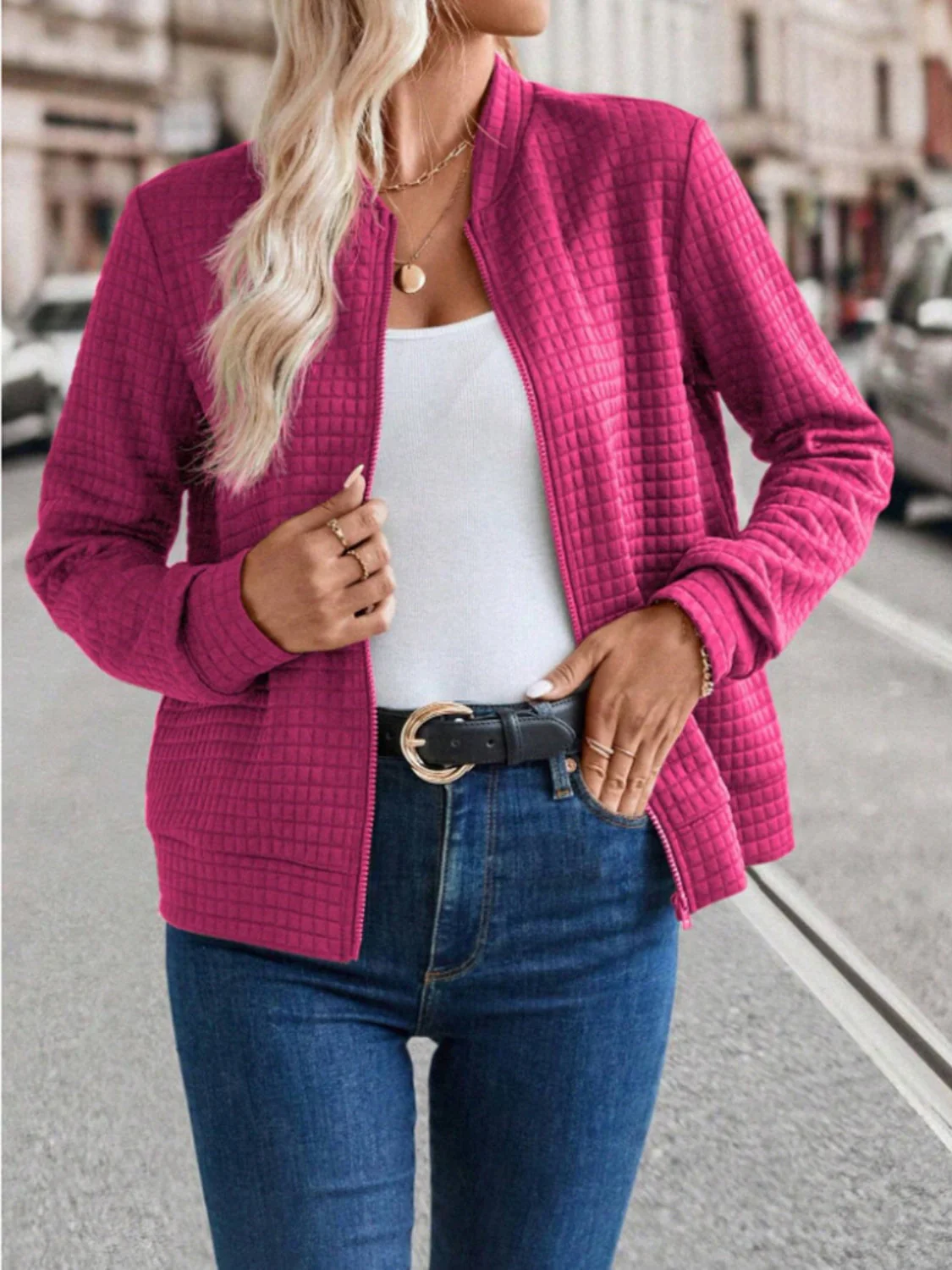 Sigrid | Long sleeve jacket with zip - Image 17