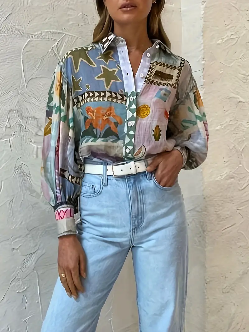 Silvia® | Long-Sleeved Artistic Blouse