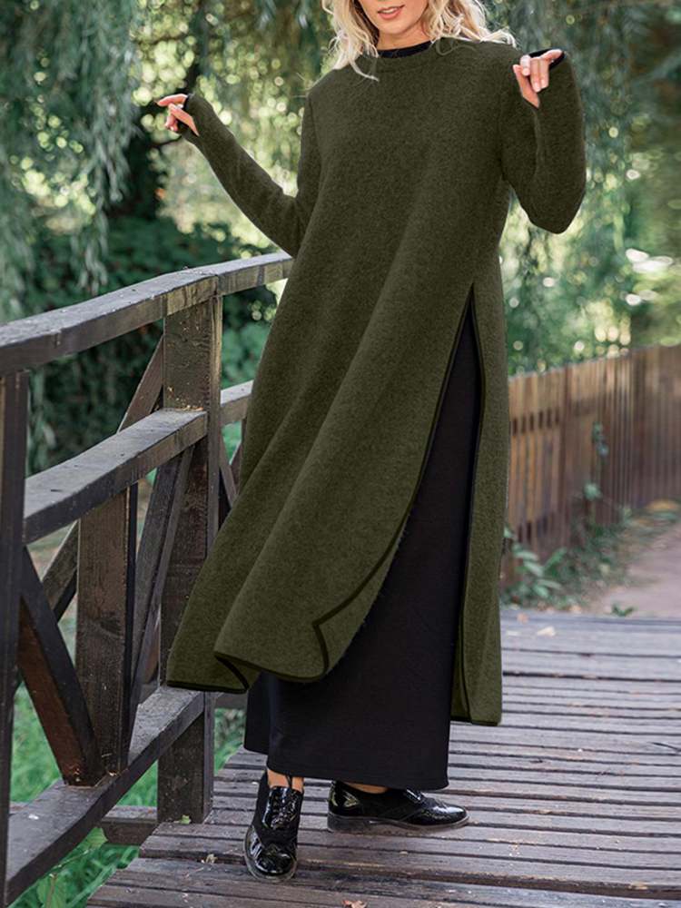 Silvia® | Long Split Midi Dress In Loose Fit - Image 6