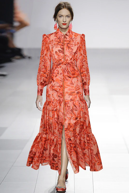 Silvia® | Maxi Dress With Balloon Sleeves And Print - Image 4