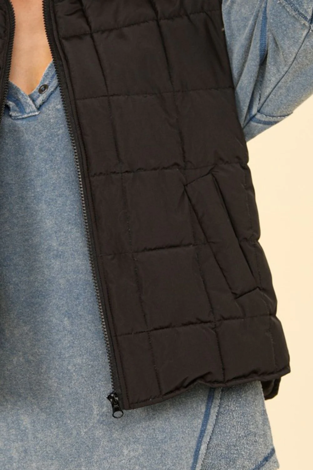 Simona | Padded, warm vest with zip - Image 3