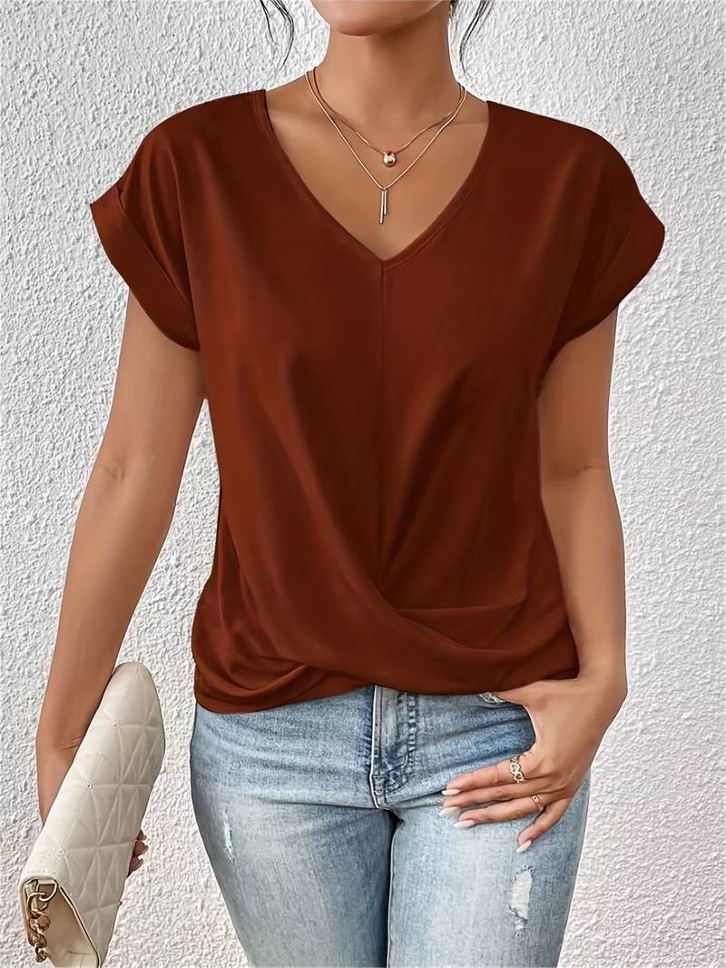 Sofia® | Elegant Casual V-Neck Shirt - Image 2
