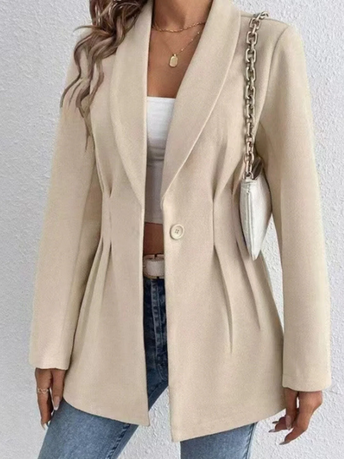 Sofia | One button blazer with long sleeves