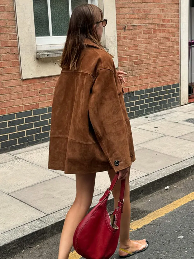 Solange | Retro coat for women with lapel collar - Image 2