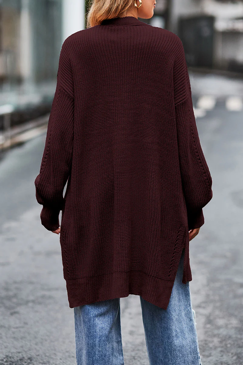 Sonia | Street Solid Pocket Cardigan Collar Tops - Image 12