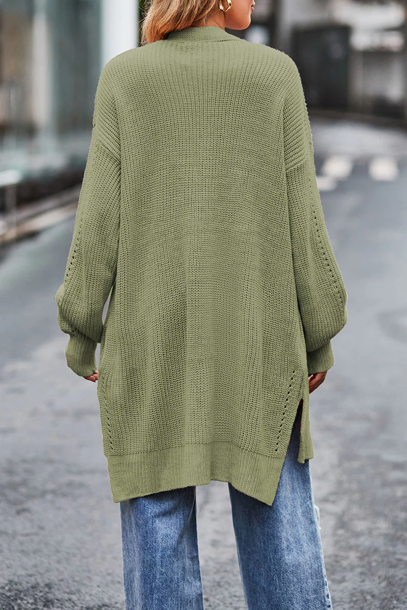 Sonia | Street Solid Pocket Cardigan Collar Tops - Image 18