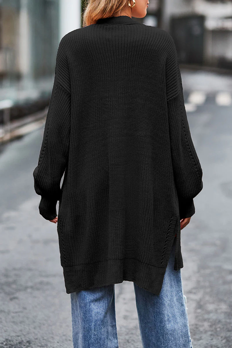 Sonia | Street Solid Pocket Cardigan Collar Tops - Image 6