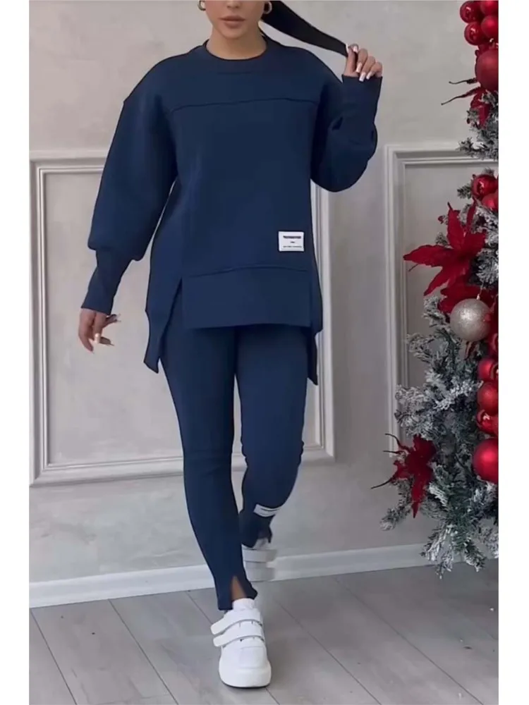 Sonia | Women's winter tracksuit with irregular letter print - Image 5