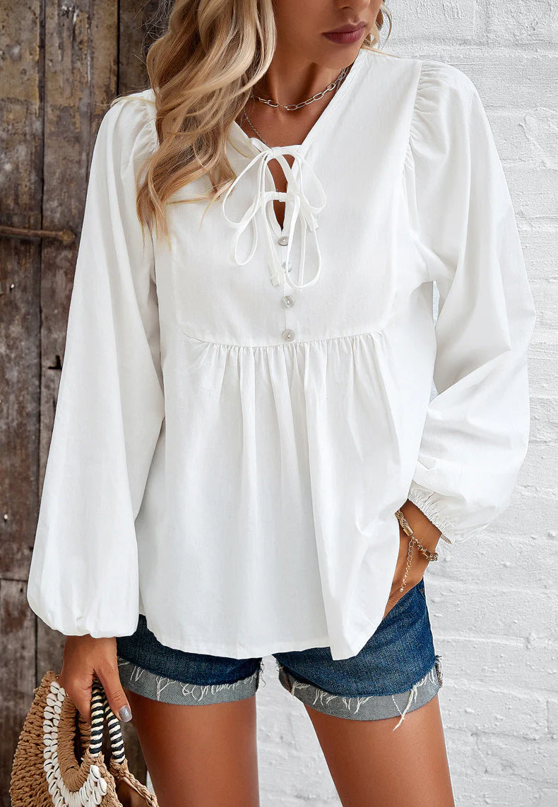 Sophie® | Elegant Casual Loose Button Down Blouse - Image 5
