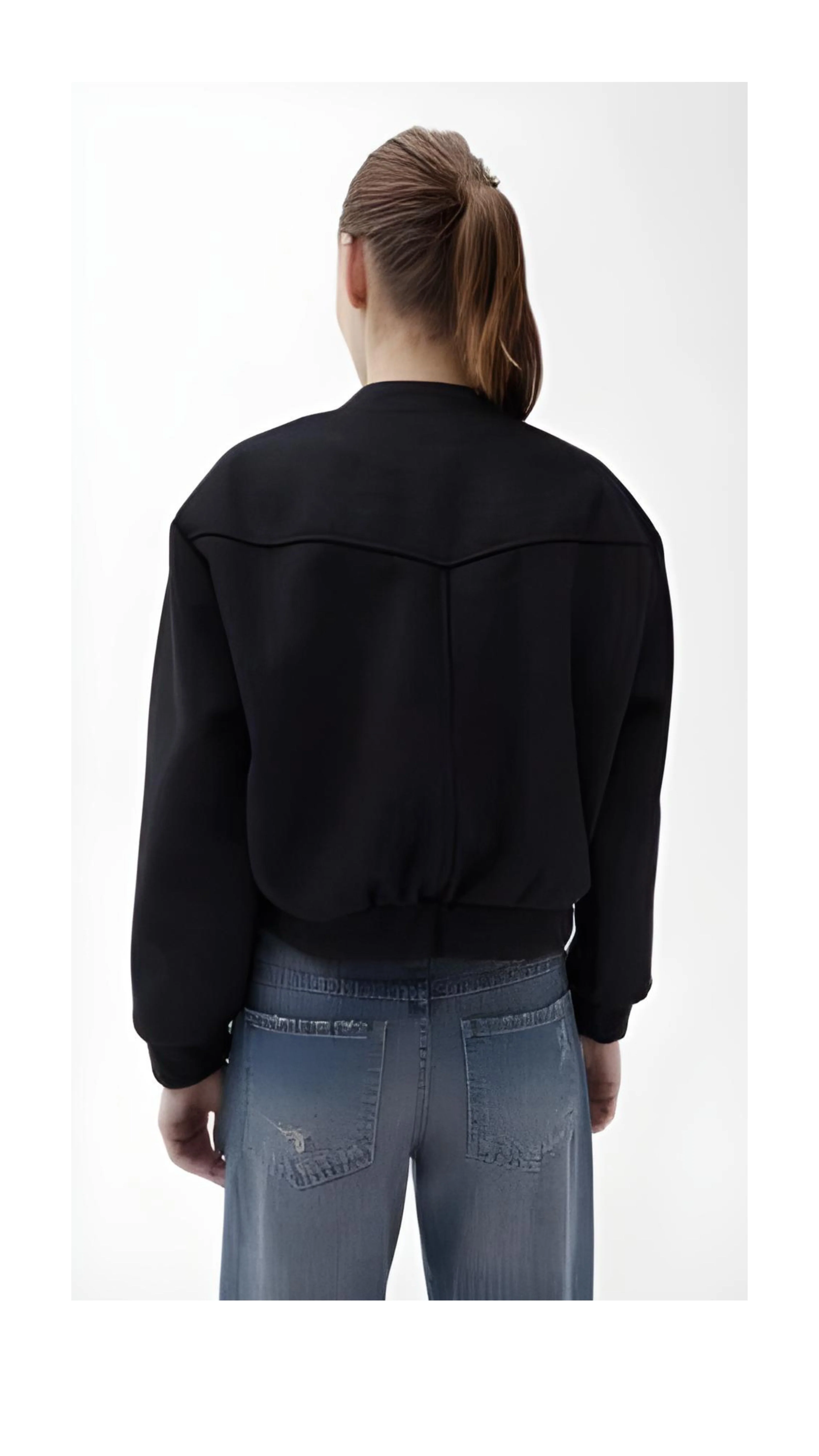 Stella | Bomber jacket with metal print buttons - Image 8
