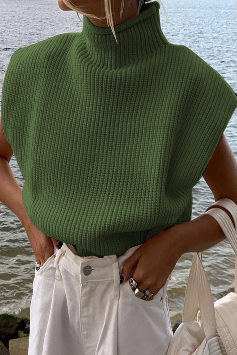 Stella | Casual solid color turtleneck tops - Image 10