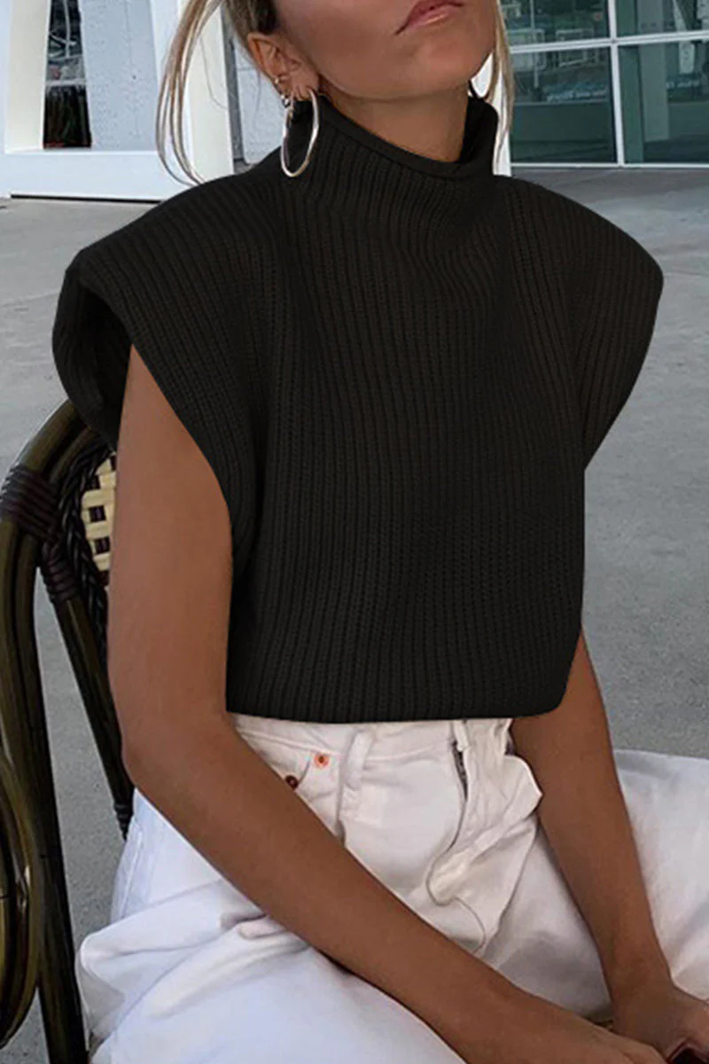 Stella | Casual solid color turtleneck tops - Image 5