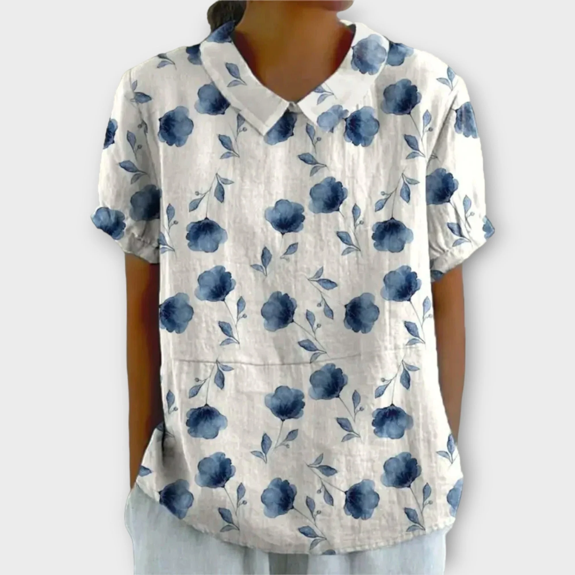 Stella® | Floral Cotton And Linen Blouse