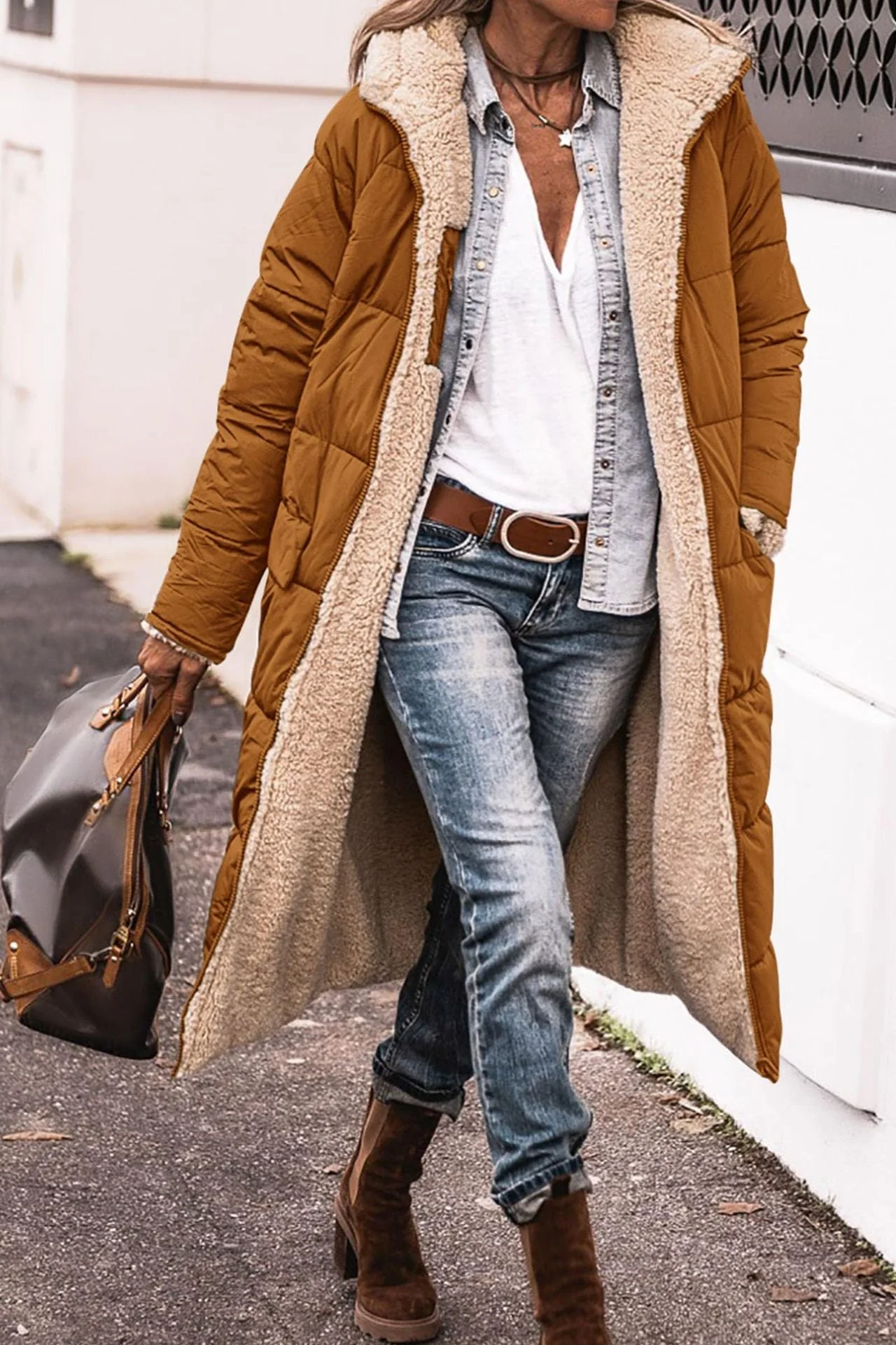 Tamara | Long padded jacket with hood - Image 6