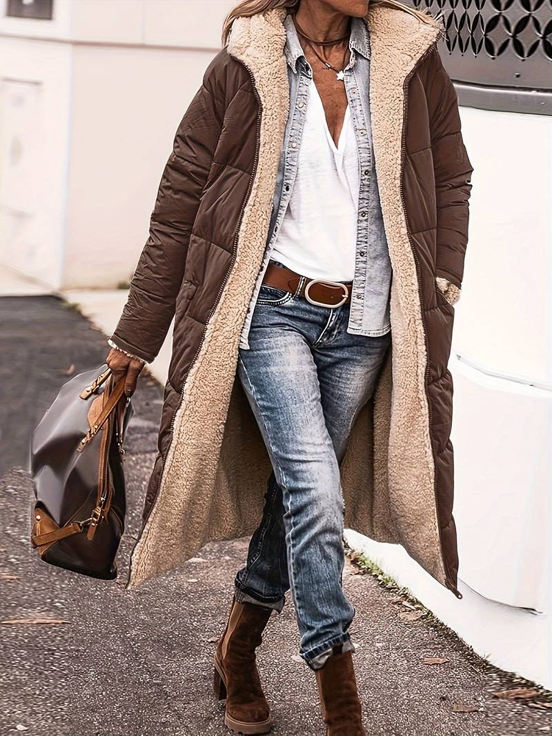 Tamara | Long padded jacket with hood - Image 8