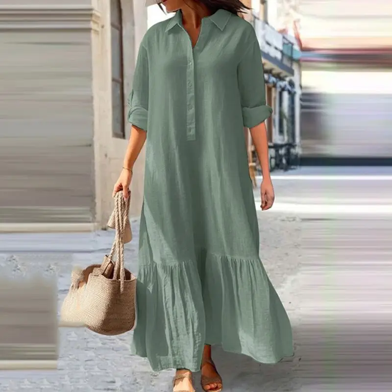 Tamara® | Long Summer Dress With Buttons - Image 3