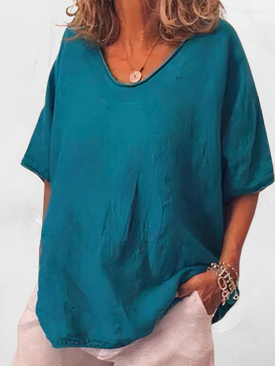 Tamara® | Oversized Linen T-Shirt - Image 2