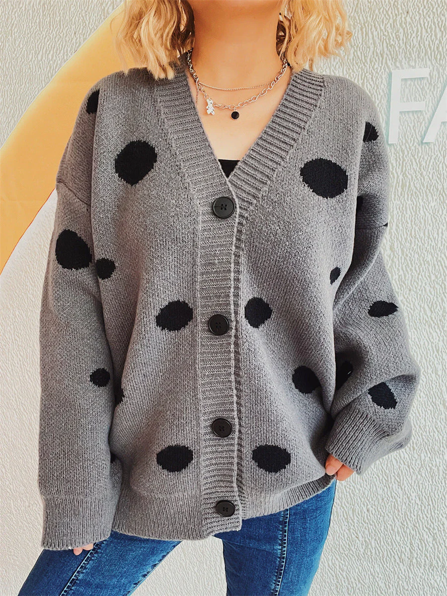 Tamara | Polka dot cardigan with buttons - Image 10