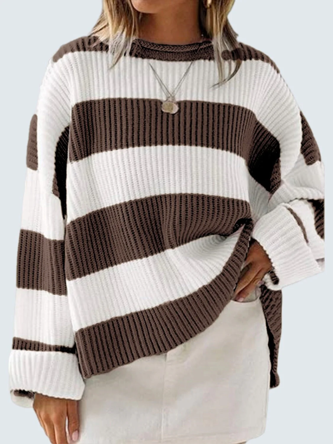 Tania | Crew neck sweater with long sleeves - Image 20