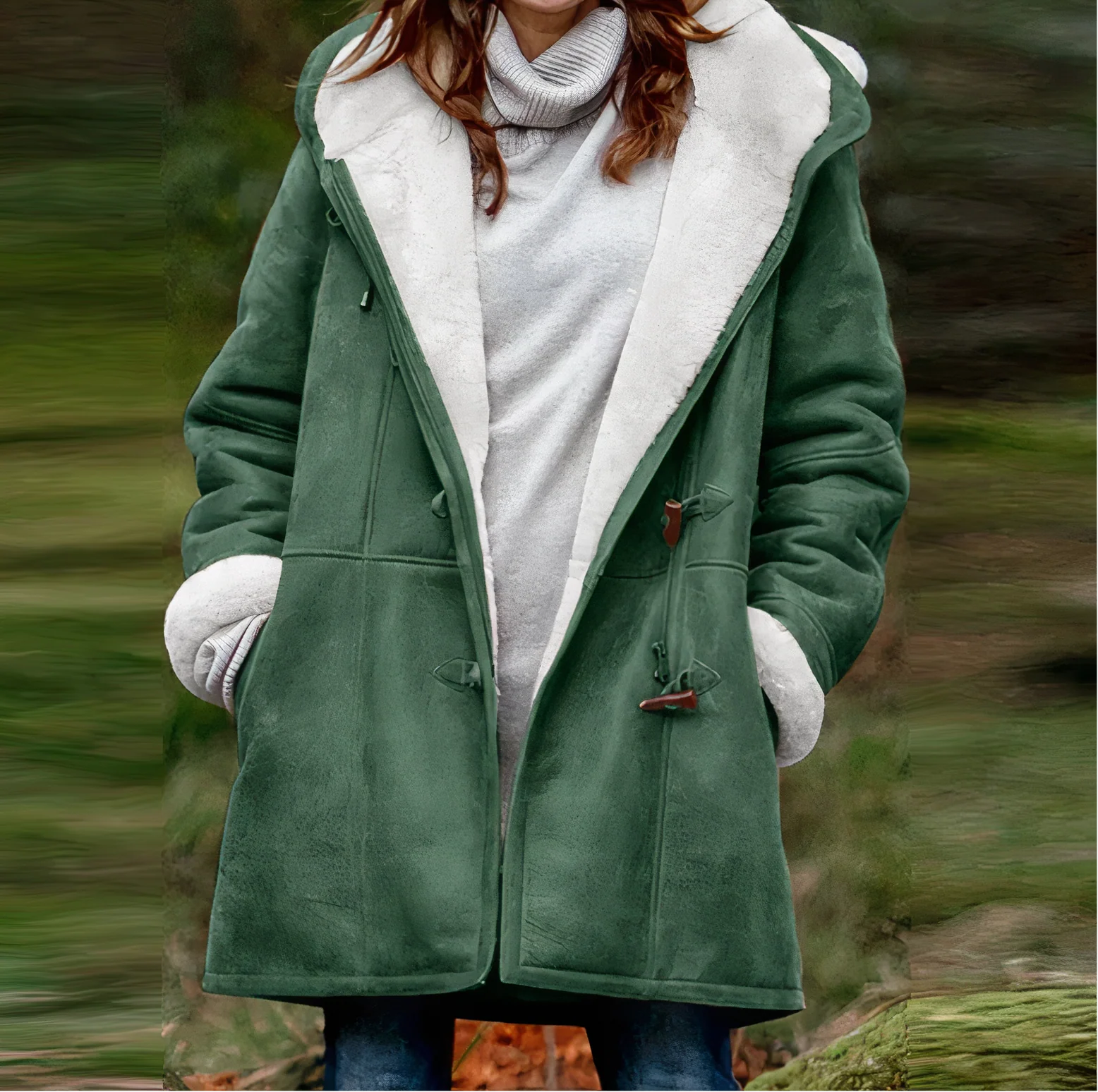 Tania® | Long sleeve velvet coat - Image 5