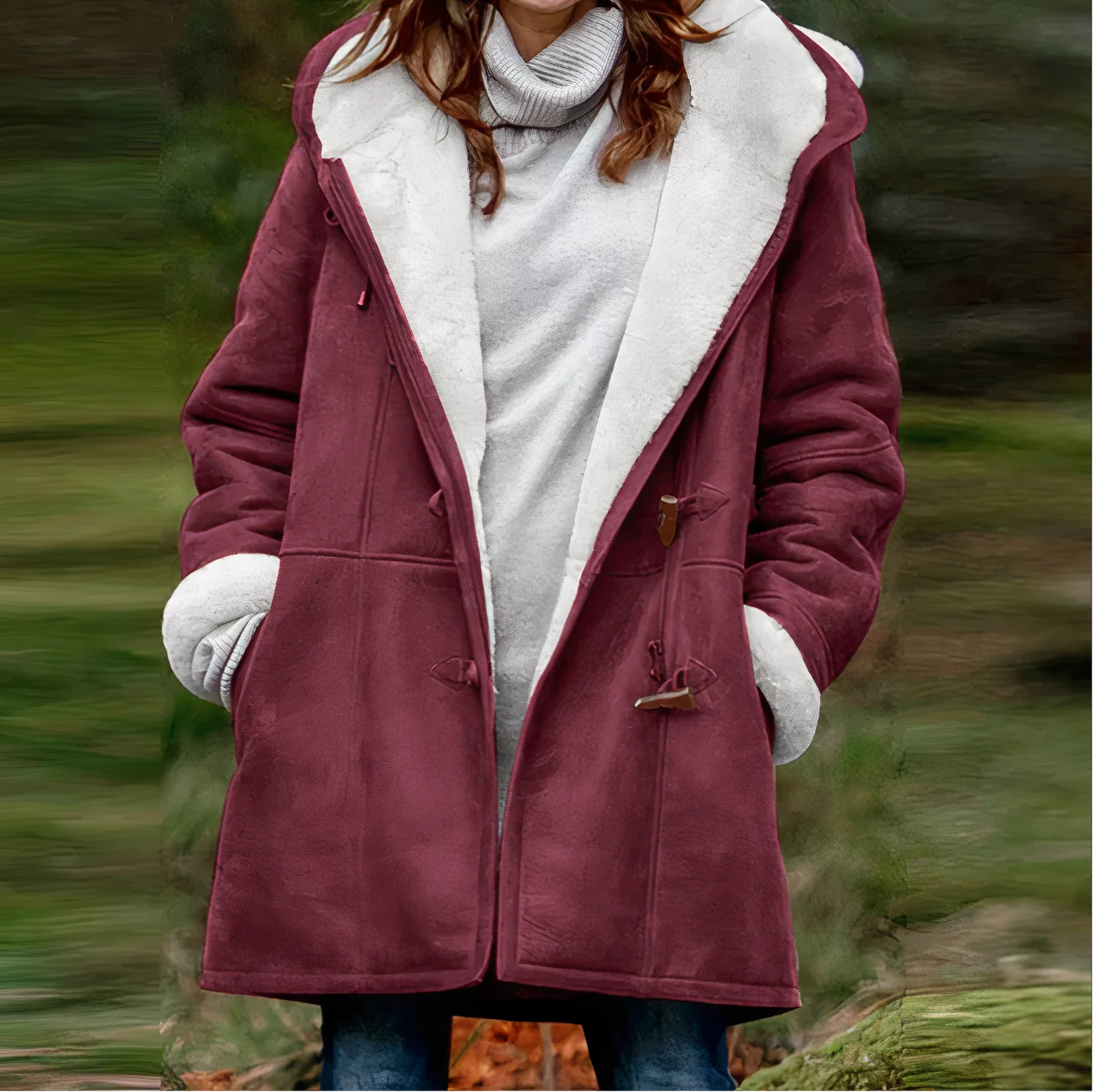 Tania | Long sleeve velvet coat - Image 4