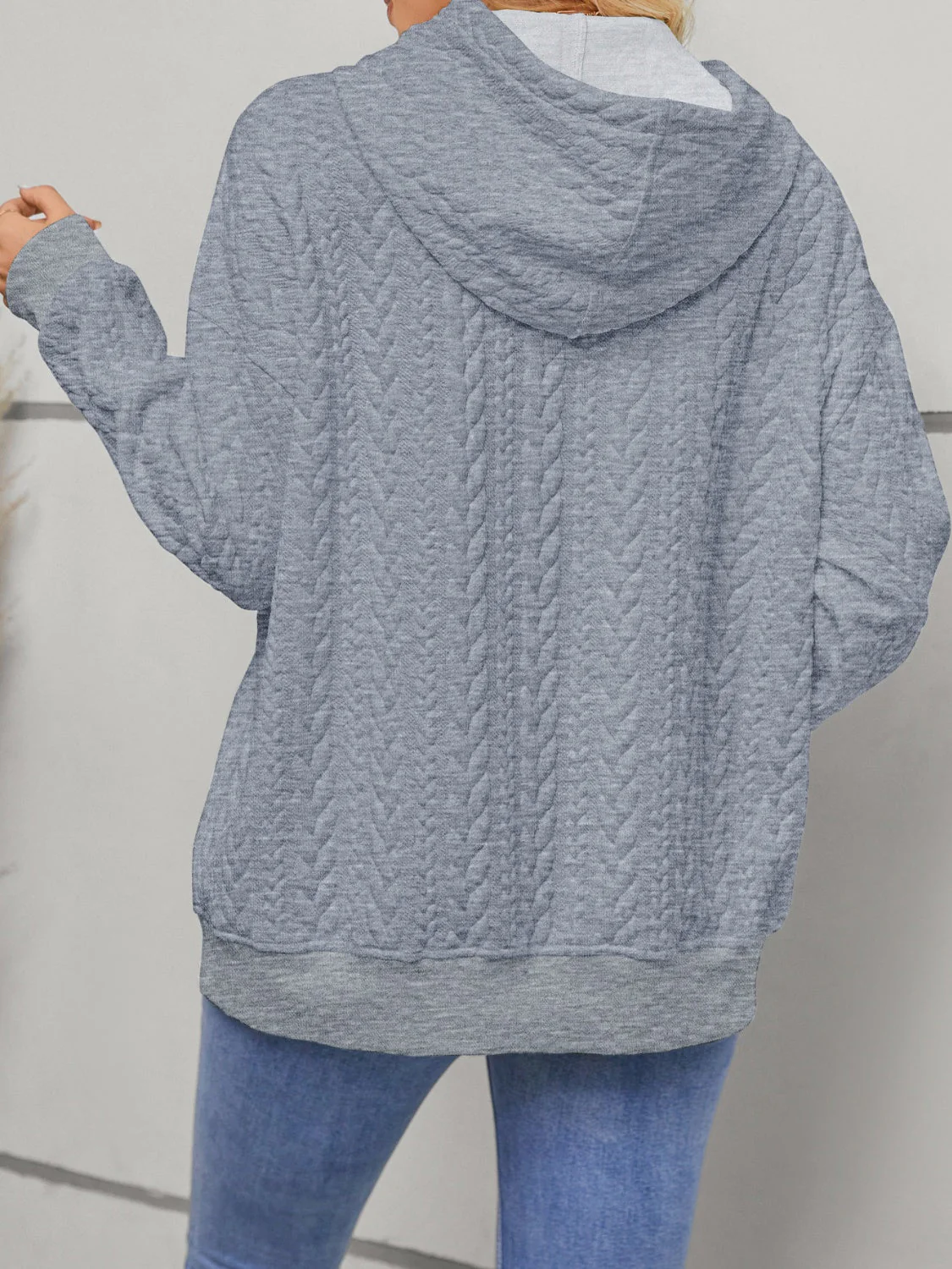 Tatiana | Drawstring hoodie with pockets - Image 5