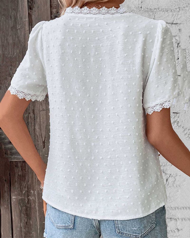 Tatiana® | Short Sleeve Lace Shirt - Image 4