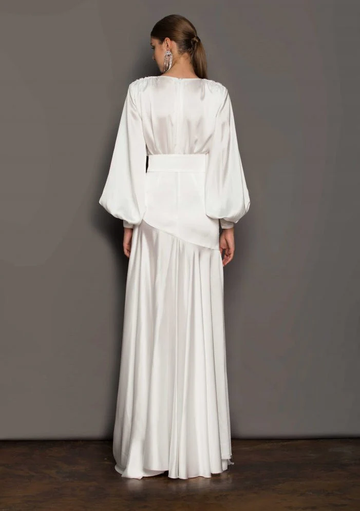 Tatiana® | V-Neck Belted Slit Maxi Dress - Image 2