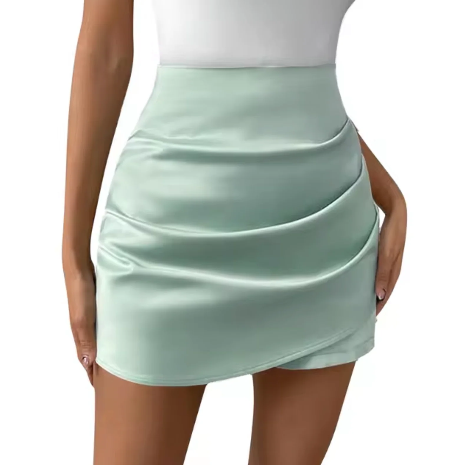 Tea® | Elegant Satin Miniskirt - Image 3