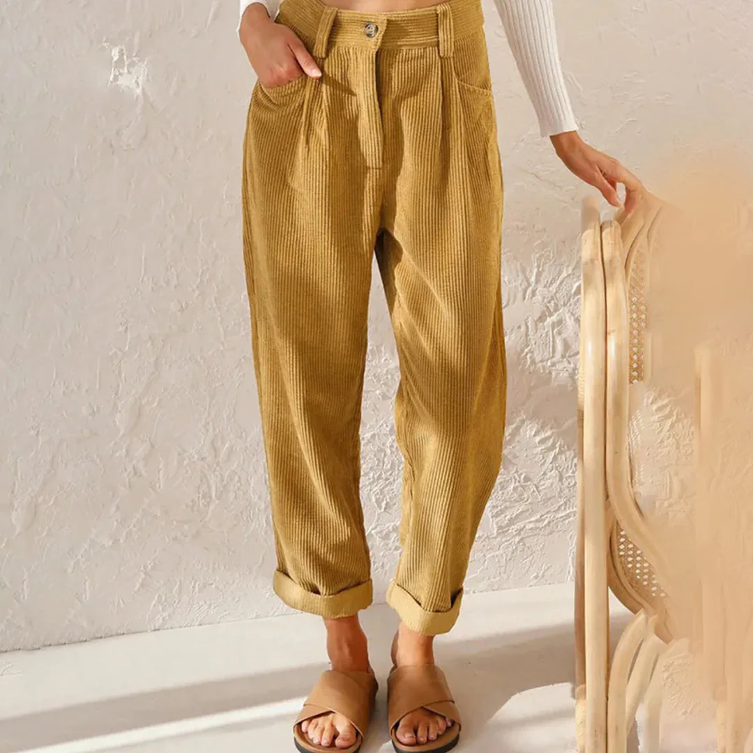 Teresa® | Elegant High-Waisted Corduroy Pants