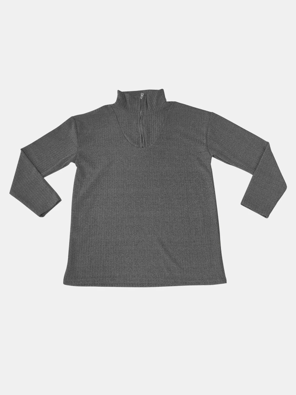 Teresa | Full size quarter zip long sleeve top - Image 10