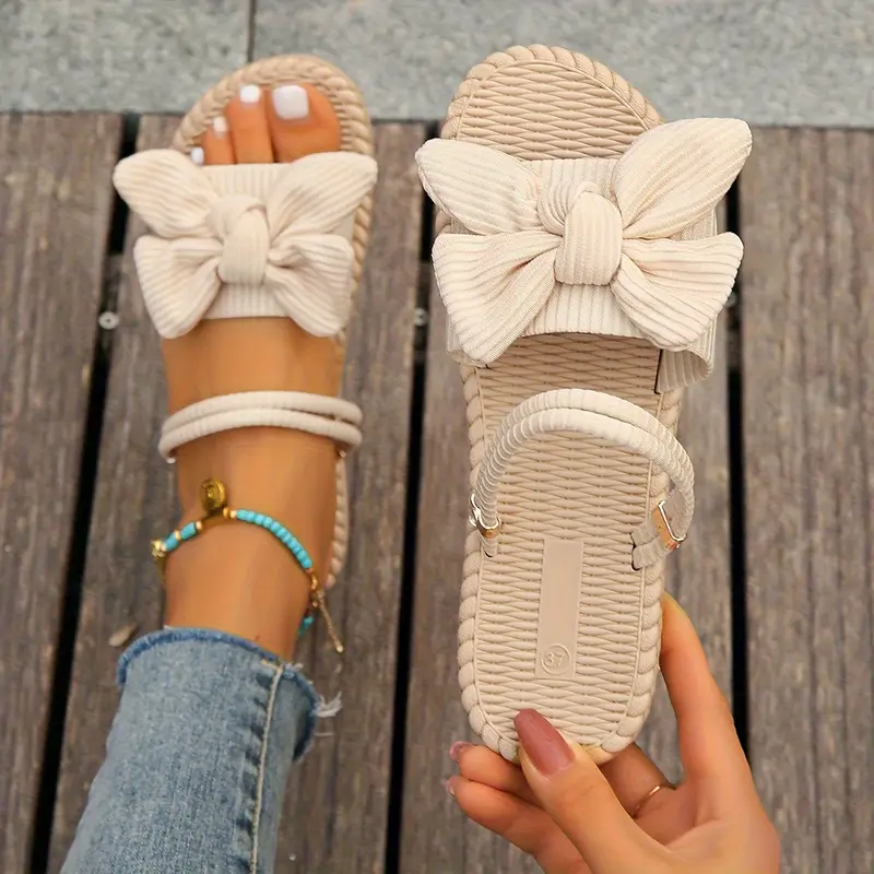 Teresa® | Stylish Flat Sandals With A Bow - Image 2