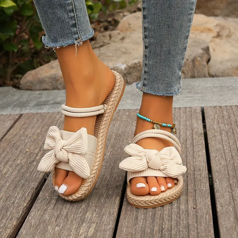 Teresa® | Stylish Flat Sandals With A Bow - Image 3