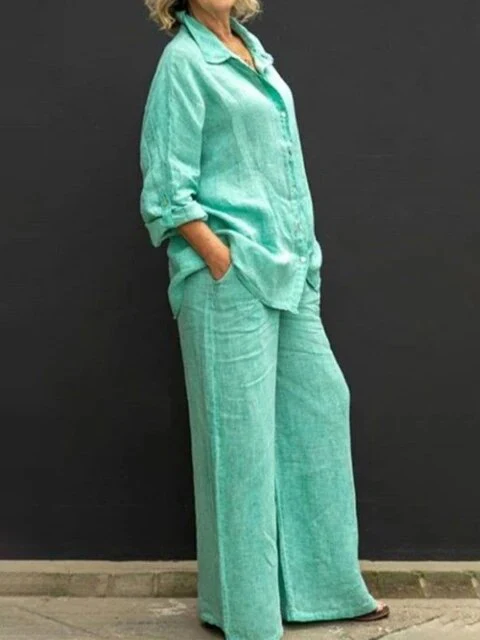 Trinidad® | Casual Linen Blouse And Pants Set - Image 2