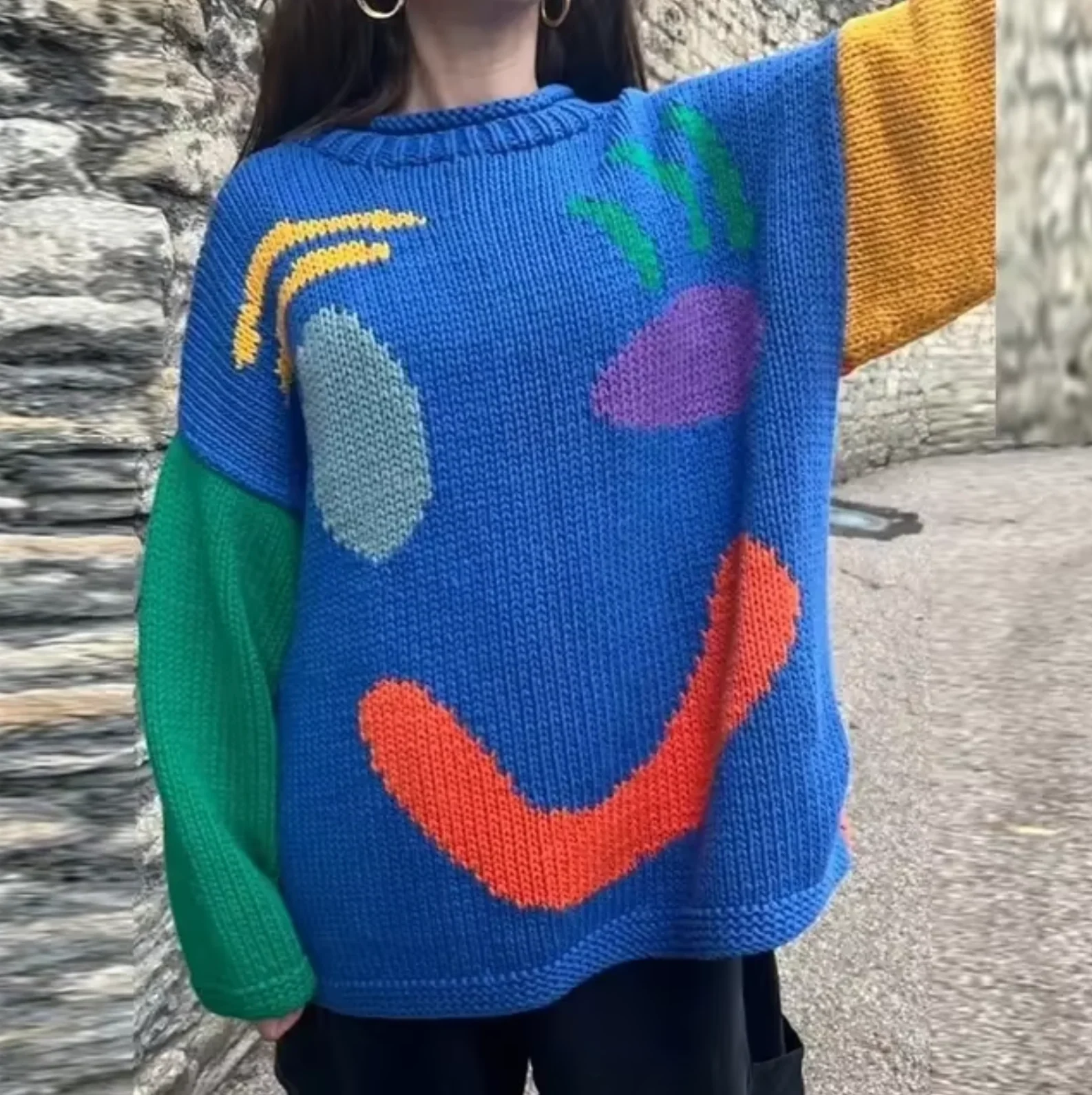 Ursula | Oversized cotton knit sweater - Image 2