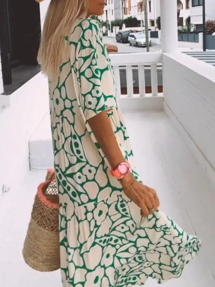 Valentina® | Green Maxi Summer Dress - Image 4