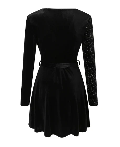 Valeria® | Sequin Wrap Dress Chic - Image 3