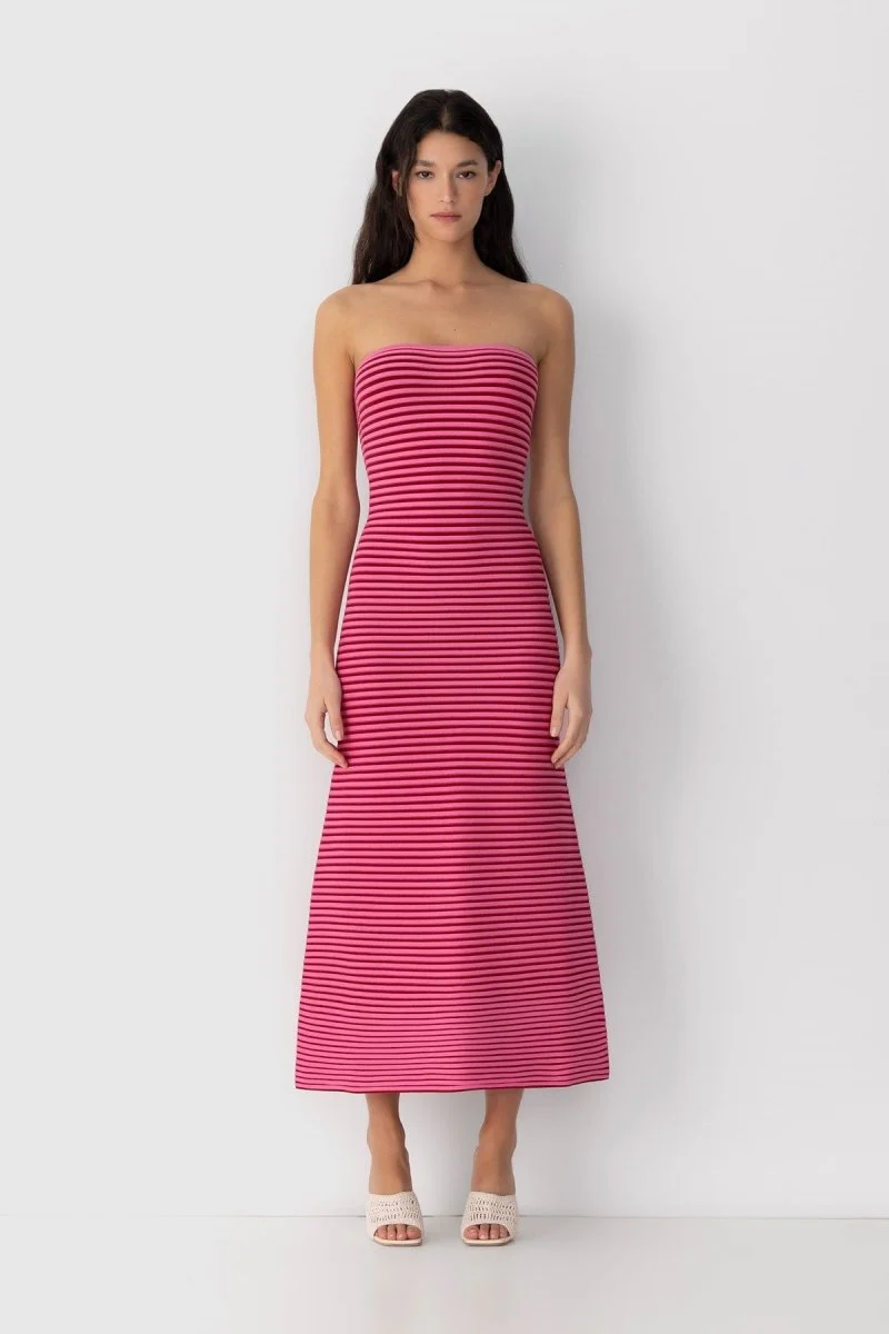 Valeria® | Sleeveless Maxi Dress In Striped Knit - Image 14