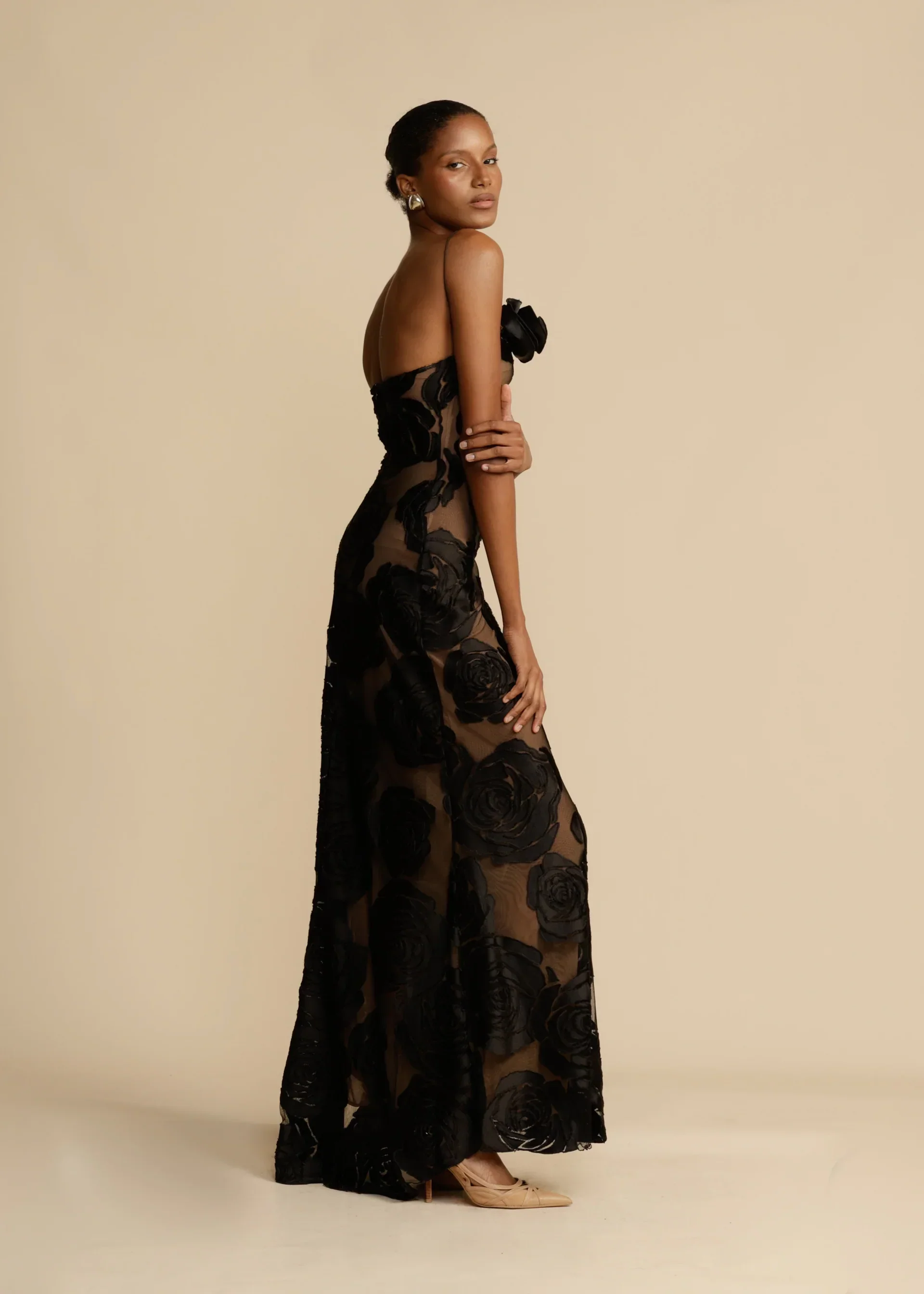 Vanesa® | Long Silk Evening Dress With Backless Design - Image 3